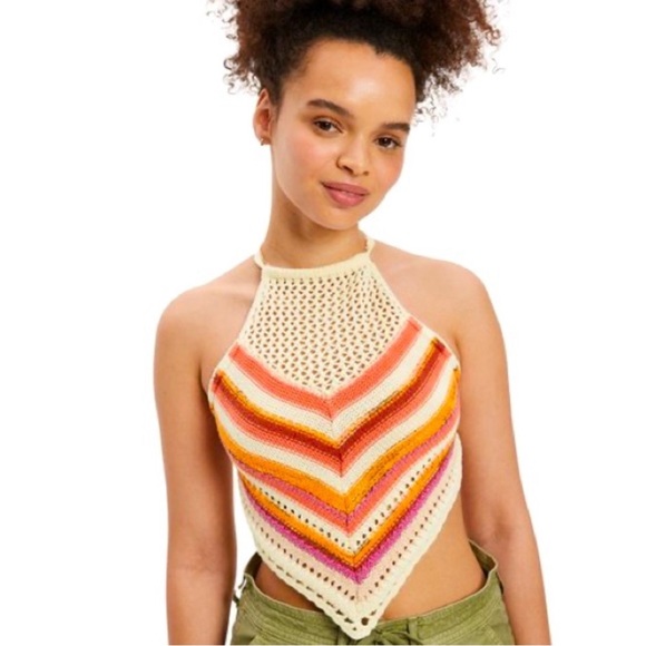American Eagle Outfitters Tops - American Eagle Crochet Open Back Tank NWT